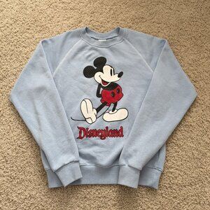 Disneyland Mickey Mouse Crewneck Sweatshirt Light Blue Size XS